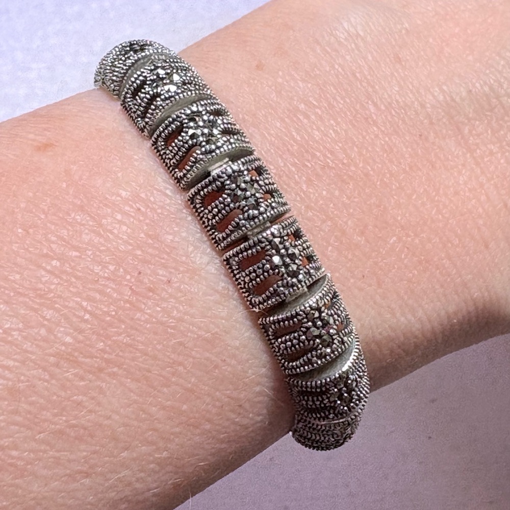 Sterling Silver with Diamonds Bracelet